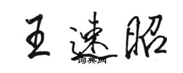 駱恆光王速昭行書個性簽名怎么寫