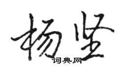 駱恆光楊堅行書個性簽名怎么寫