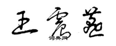 曾慶福王震燕草書個性簽名怎么寫