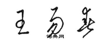 駱恆光王易春草書個性簽名怎么寫