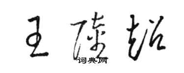 駱恆光王陸超草書個性簽名怎么寫