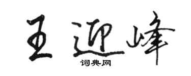駱恆光王迎峰行書個性簽名怎么寫