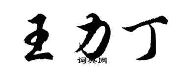 胡問遂王力丁行書個性簽名怎么寫