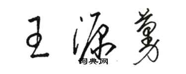 駱恆光王源蔓草書個性簽名怎么寫