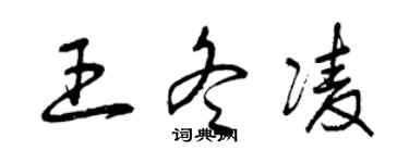 曾慶福王冬凌草書個性簽名怎么寫