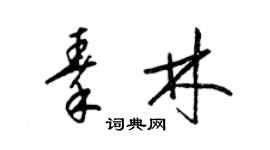 梁錦英秦林草書個性簽名怎么寫