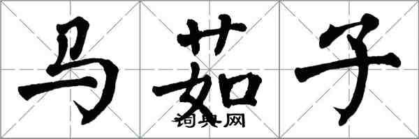 翁闓運馬茹子楷書怎么寫