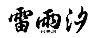 胡問遂雷雨汐行書個性簽名怎么寫