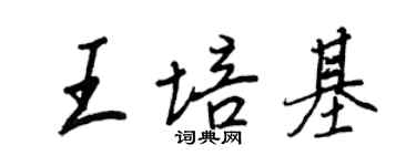 王正良王培基行書個性簽名怎么寫