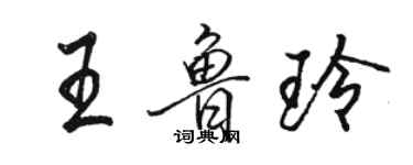 駱恆光王魯玲行書個性簽名怎么寫