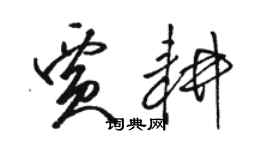 駱恆光賈耕草書個性簽名怎么寫