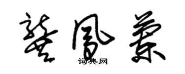 朱錫榮龔鳳蘭草書個性簽名怎么寫