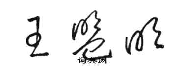 駱恆光王盟明草書個性簽名怎么寫