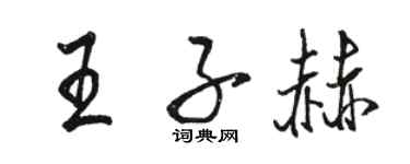 駱恆光王子赫行書個性簽名怎么寫