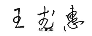 駱恆光王武惠草書個性簽名怎么寫