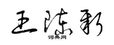 曾慶福王陳新草書個性簽名怎么寫