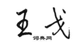 駱恆光王戈行書個性簽名怎么寫