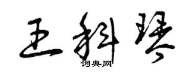 曾慶福王科琴草書個性簽名怎么寫