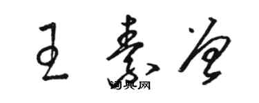 駱恆光王素曾草書個性簽名怎么寫