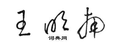 駱恆光王明南草書個性簽名怎么寫