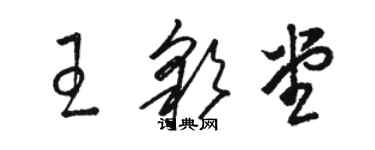 駱恆光王彩堂草書個性簽名怎么寫