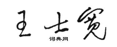 駱恆光王士寬草書個性簽名怎么寫