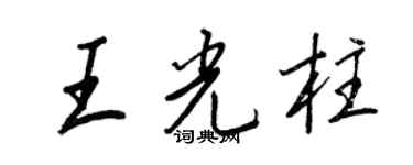 王正良王光柱行書個性簽名怎么寫