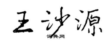 曾慶福王沙源行書個性簽名怎么寫