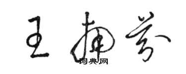 駱恆光王南芬草書個性簽名怎么寫