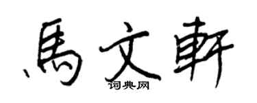 王正良馬文軒行書個性簽名怎么寫