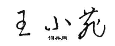 駱恆光王小菲草書個性簽名怎么寫