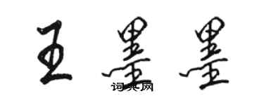 駱恆光王墨墨行書個性簽名怎么寫