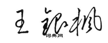 駱恆光王銀楓草書個性簽名怎么寫