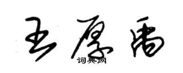 朱錫榮王厚禹草書個性簽名怎么寫