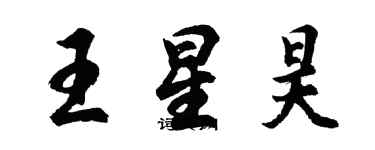 胡問遂王星昊行書個性簽名怎么寫