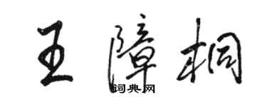 駱恆光王障桐行書個性簽名怎么寫