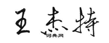 駱恆光王傑特行書個性簽名怎么寫