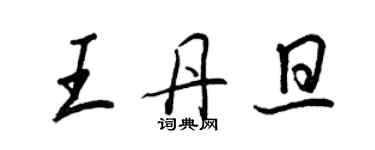 王正良王丹旦行書個性簽名怎么寫