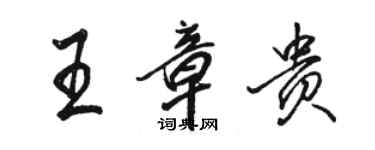 駱恆光王章貴行書個性簽名怎么寫