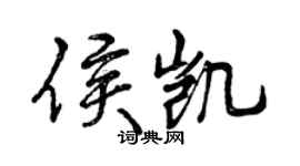 曾慶福侯凱行書個性簽名怎么寫