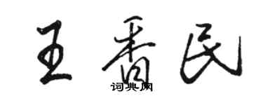 駱恆光王香民行書個性簽名怎么寫