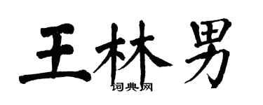 翁闓運王林男楷書個性簽名怎么寫