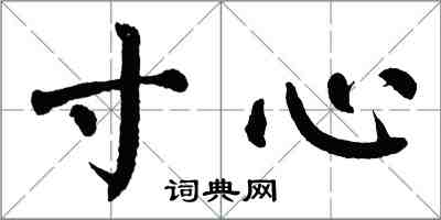 翁闓運寸心楷書怎么寫