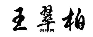 胡問遂王翠柏行書個性簽名怎么寫