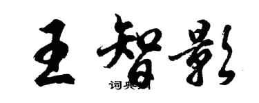 胡問遂王智影行書個性簽名怎么寫