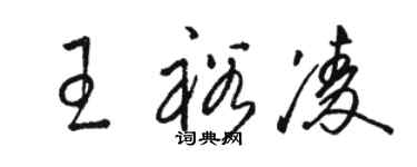 駱恆光王裕凌草書個性簽名怎么寫