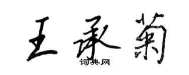 王正良王承菊行書個性簽名怎么寫