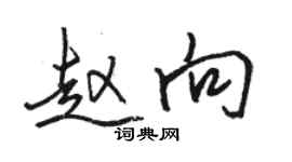 駱恆光趙向行書個性簽名怎么寫