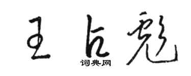 駱恆光王占彪草書個性簽名怎么寫