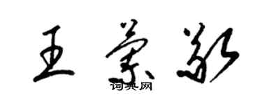 梁錦英王蘭敬草書個性簽名怎么寫